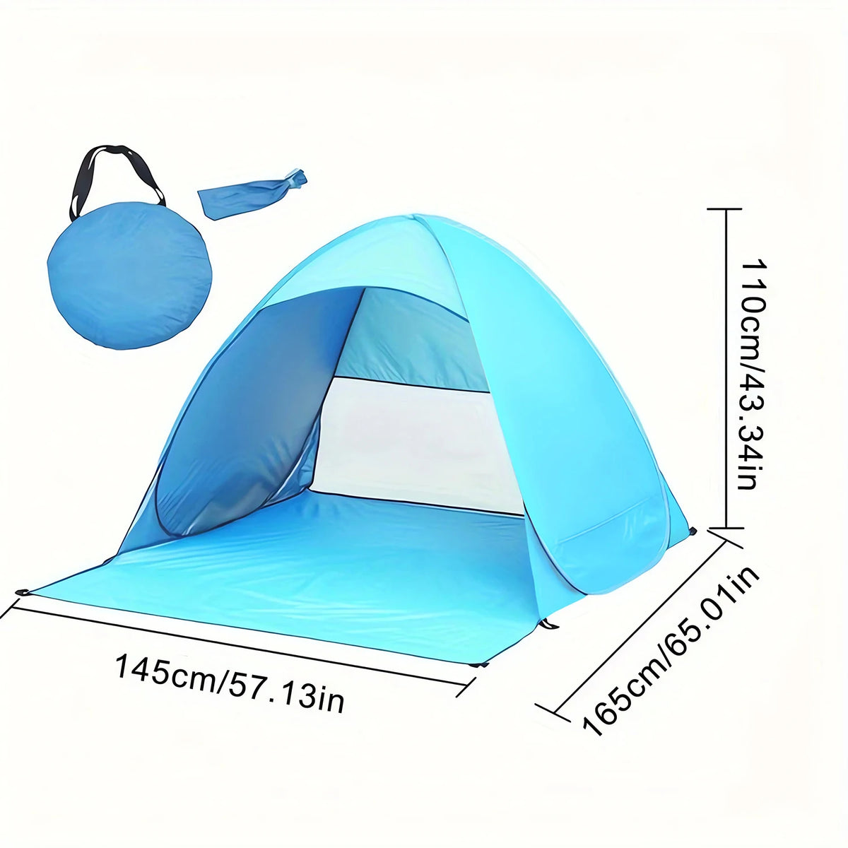 Automatic Pop-Up Beach & Camping Tent – 1-2 Person Sun Shelter - Bearkit