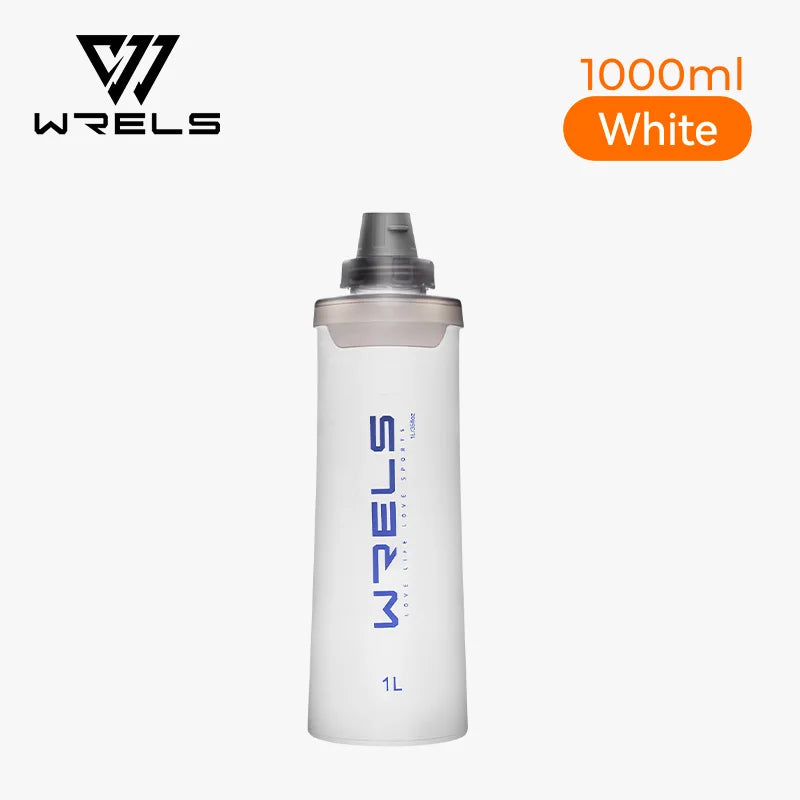 WRELS Soft Water Bottle with Filter Ultralight Collapsible Water Filter Bottle Hydrapak Soft Flask for Hiking Camping Backpack