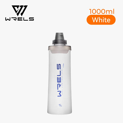 WRELS Soft Water Bottle with Filter Ultralight Collapsible Water Filter Bottle Hydrapak Soft Flask for Hiking Camping Backpack