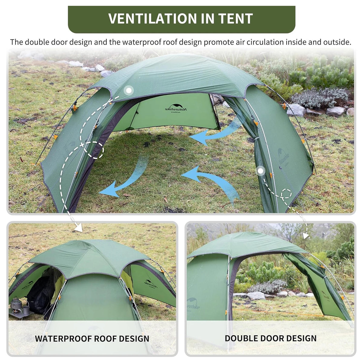Naturehike Cloud Peak Camping Tent – Ultralight 2 Person 4-Season Tent - Bearkit