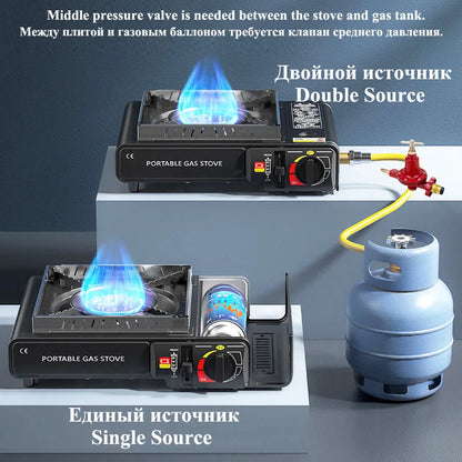 Portable Cassette Butane Camping Stove – Outdoor Picnic, Fishing & BBQ Cooker