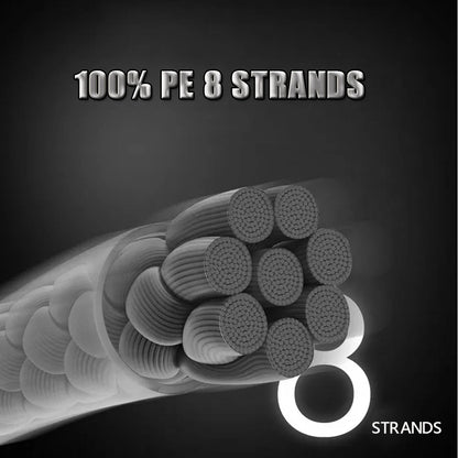 JOF 8-Strand Braided Fishing Line – PE Super Strong Abrasion Resistant Fishing Line