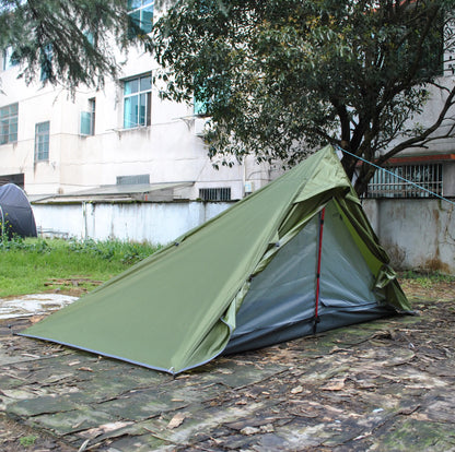 CZX-628 Trekking Pole Tent, 2 Person Ultralight pyramid Tent, 2 Person Tower Tent, No Trekking Pole, Total Weight 1.5kg Only