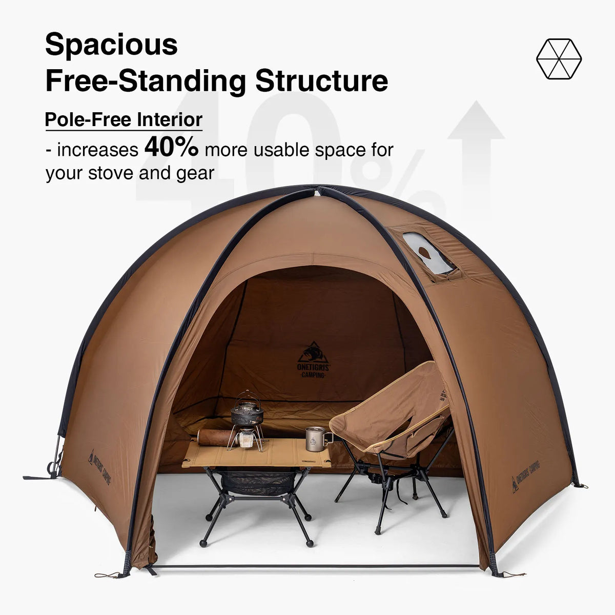 OneTigris Coco Nest Solo Dome Tent – 4 Season Hot Tent with Stove Jack - Bearkit