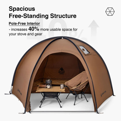OneTigris Coco Nest Solo Dome Tent – 4 Season Hot Tent with Stove Jack - Bearkit