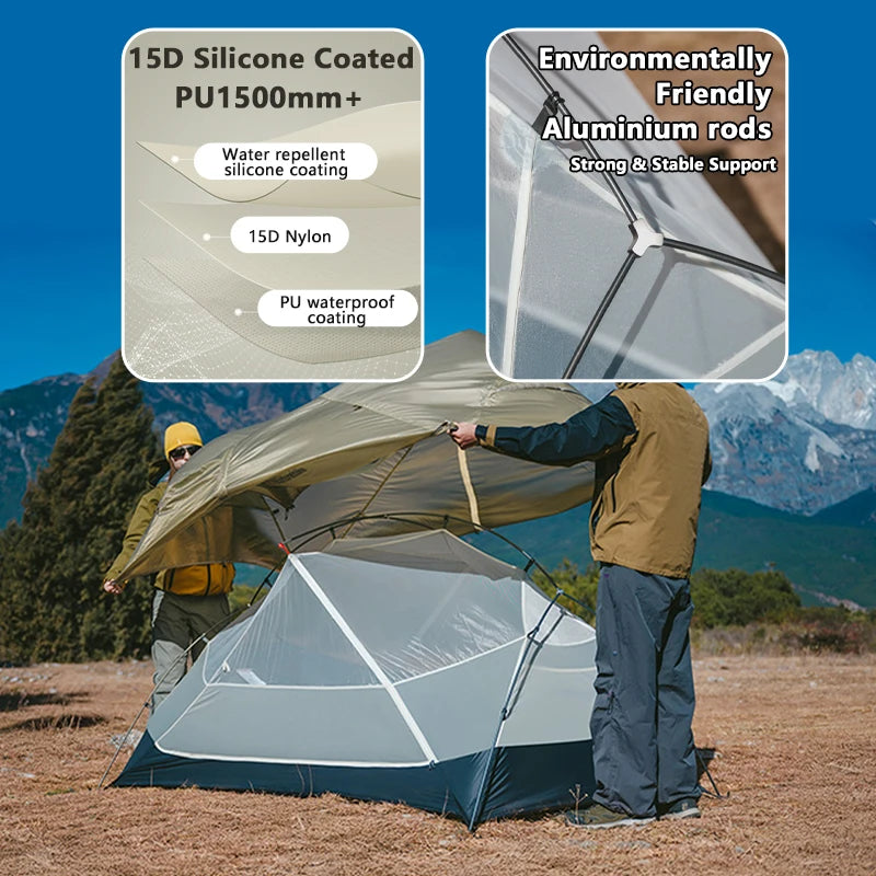Naturehike Mongar 2 UL/PRO/Base Tent – Ultralight 2 Person Backpacking Tent - Bearkit
