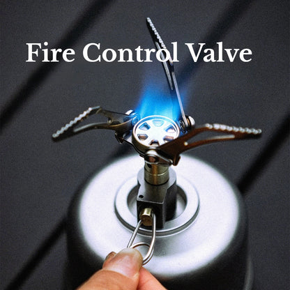 MK-3000W Mini Portable Camping Gas Burner 48g One-Piece Pocket Stove for Outdoor Hiking Picnic Cooking Furnace Folding Design