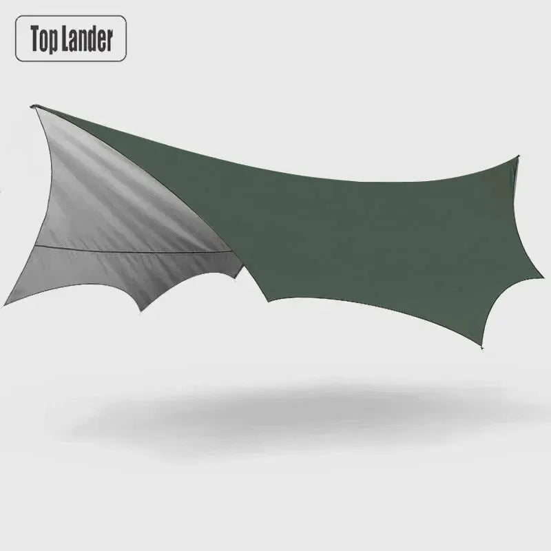 5.1m × 5.1m Large Camping Tarp – Waterproof Butterfly Sun Shelter - Bearkit