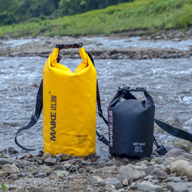 Maike Dry Bags Waterproof Bag for Women Men 5L/10L/15L Swimming Rafting Kayaking River Trekking Waterproof Dry Bag Backpack