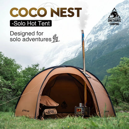 OneTigris Coco Nest Solo Dome Tent – 4 Season Hot Tent with Stove Jack - Bearkit
