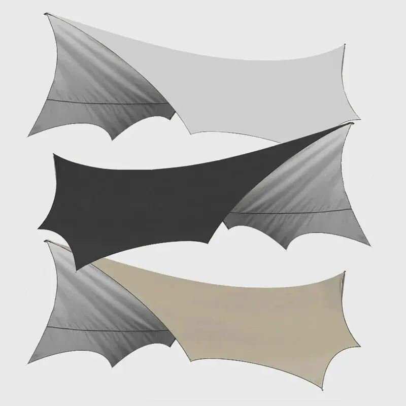 5.1m × 5.1m Large Camping Tarp – Waterproof Butterfly Sun Shelter - Bearkit