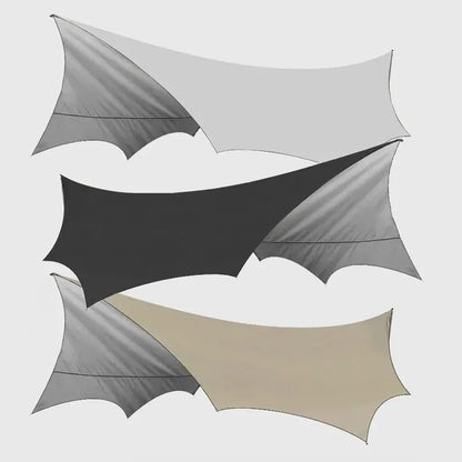 5.1m × 5.1m Large Camping Tarp – Waterproof Butterfly Sun Shelter - Bearkit