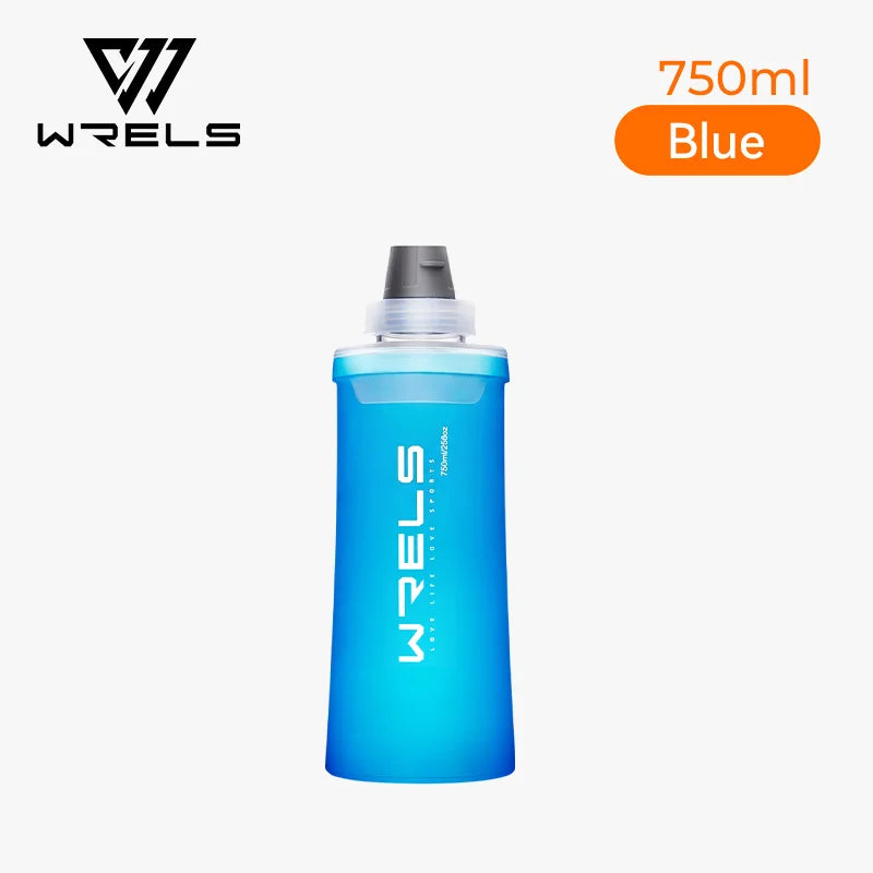 WRELS Soft Water Bottle with Filter Ultralight Collapsible Water Filter Bottle Hydrapak Soft Flask for Hiking Camping Backpack