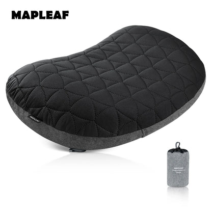 MAPLEAF Camping Pillow Inflatable Ergonomic Camp Pillow Removable Washable Cover Soft Lightweight Hiking Tent Pillow