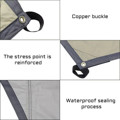 5.1m × 5.1m Large Camping Tarp – Waterproof Butterfly Sun Shelter - Bearkit