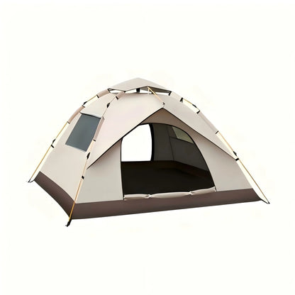 Automatic Pop-Up Camping Tent for 2–4 People – 2 Doors, 2 Mesh Windows & Mosquito Net