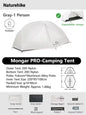 Naturehike Mongar 2 UL/PRO/Base Tent – Ultralight 2 Person Backpacking Tent - Bearkit