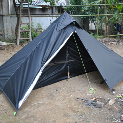 CZX-628 Trekking Pole Tent, 2 Person Ultralight pyramid Tent, 2 Person Tower Tent, No Trekking Pole, Total Weight 1.5kg Only