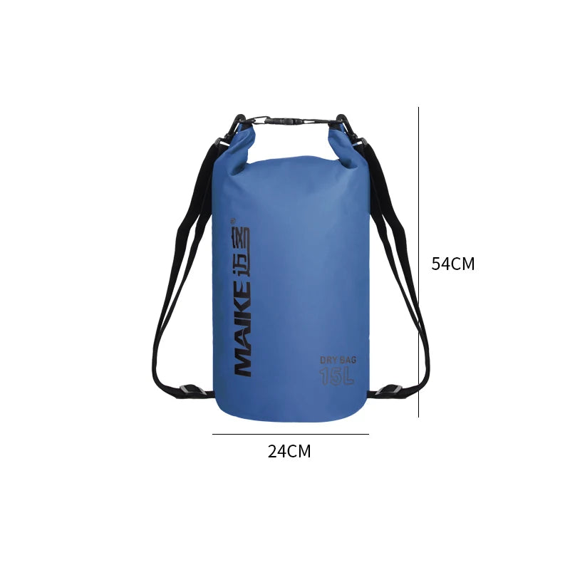 Maike Dry Bags Waterproof Bag for Women Men 5L/10L/15L Swimming Rafting Kayaking River Trekking Waterproof Dry Bag Backpack