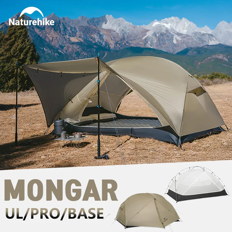 Naturehike Mongar 2 UL/PRO/Base Tent – Ultralight 2 Person Backpacking Tent - Bearkit