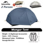 Naturehike Mongar 2 UL/PRO/Base Tent – Ultralight 2 Person Backpacking Tent - Bearkit