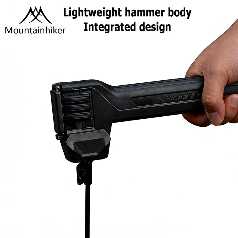 Multifunctional Tent Hammer + Ground Stakes Kit, Ergonomic Grip Portable Outdoor Gear, Practical Peg Remover for Camping Hiking