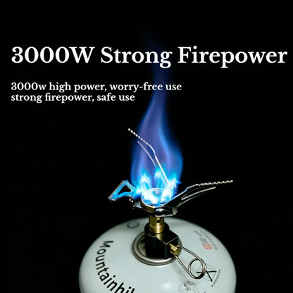 MK-3000W Mini Portable Camping Gas Burner 48g One-Piece Pocket Stove for Outdoor Hiking Picnic Cooking Furnace Folding Design