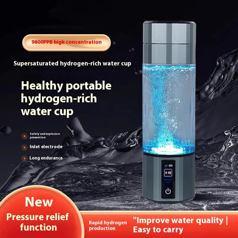 Wholesale Best Selling SPE PEM USB Rechargeable Portable 9800ppb H2 Rich Hydrogen Generator  Water Thermos Bottle for Gifts