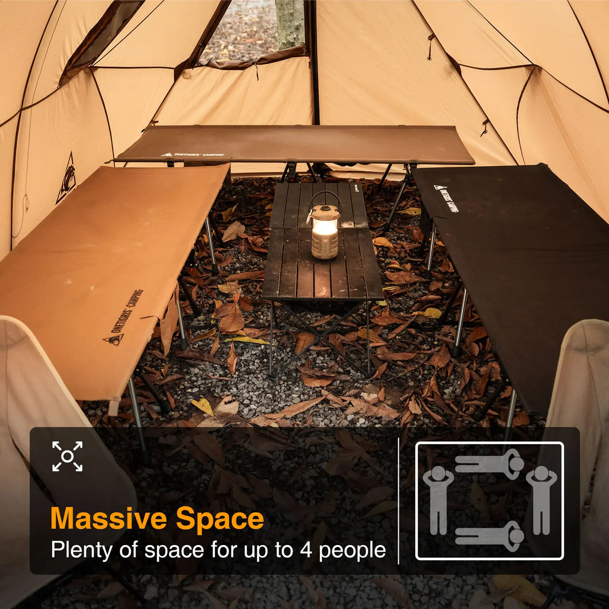 OneTigris ASH Hammock Canopy – 4 Season Hot Tent with Stove Jack - Bearkit
