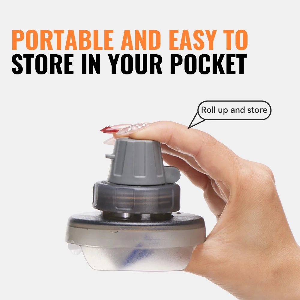 WRELS Soft Water Bottle with Filter Ultralight Collapsible Water Filter Bottle Hydrapak Soft Flask for Hiking Camping Backpack