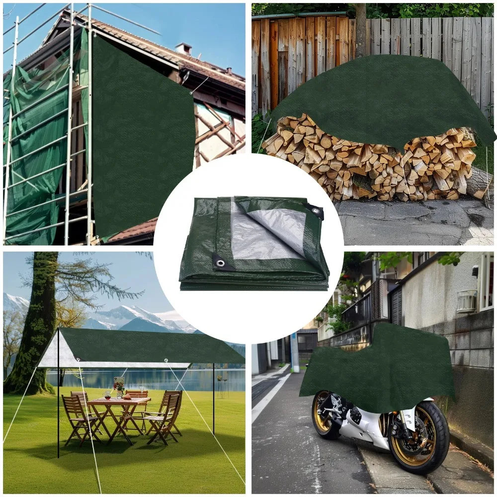 2026 5x4m 4x3m 3x3m Large Waterproof Tarp Camping Tent Outdoor Shade Sail Ultralight Garden Canopy Awning Tourist Beach Sun