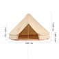 SucceBuy 3m Canvas Bell Tent – 4-Season Camping & Glamping Tent - Bearkit