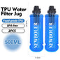 500ML Soft Water Bottle With Filter Ultralight Collapsible Water Filter Bottle Hydrapak Soft Flask for Hiking Camping Backpack