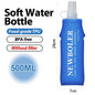 500ML Soft Water Bottle With Filter Ultralight Collapsible Water Filter Bottle Hydrapak Soft Flask for Hiking Camping Backpack