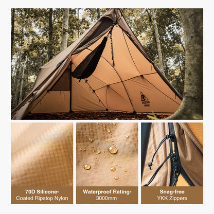 OneTigris ASH Hammock Canopy – 4 Season Hot Tent with Stove Jack - Bearkit
