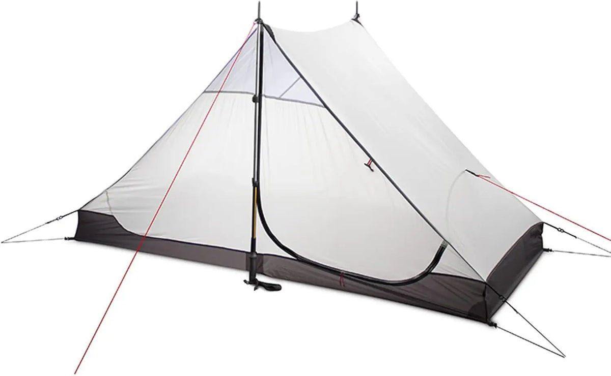 Lanshan 2 Person Tent Hiking Ultralight Camping Tent Professional 15D Silnylon Rodless Trekking Pole Tent Waterproof Backpacking