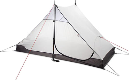 Lanshan 2 Person Tent Hiking Ultralight Camping Tent Professional 15D Silnylon Rodless Trekking Pole Tent Waterproof Backpacking