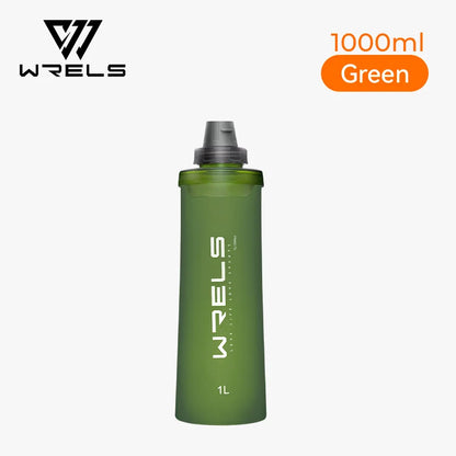 WRELS Soft Water Bottle with Filter Ultralight Collapsible Water Filter Bottle Hydrapak Soft Flask for Hiking Camping Backpack