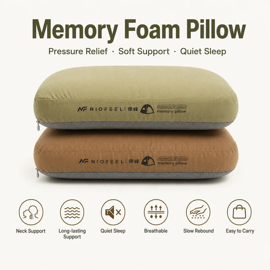 Soft Slow Rebound Memory Foam Pillow Outdoor Camping Travel Cervical Pillow Portable NoonBreak Pillow Neck Support Pillow