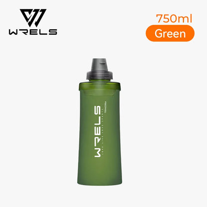 WRELS Soft Water Bottle with Filter Ultralight Collapsible Water Filter Bottle Hydrapak Soft Flask for Hiking Camping Backpack
