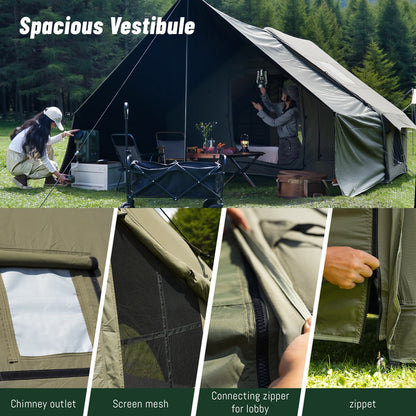 PAKICETUS Inflatable Camping Tent – 5-8 Person Family Glamping Tent - Bearkit
