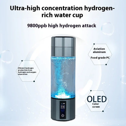Wholesale Best Selling SPE PEM USB Rechargeable Portable 9800ppb H2 Rich Hydrogen Generator  Water Thermos Bottle for Gifts