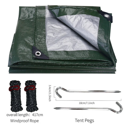 PE Tarp Waterproof Large Sheet Rain Cover Tarpaulin Canopy Awning Camping Car Truck Garden Furniture Pergola Patio Sunshade Net