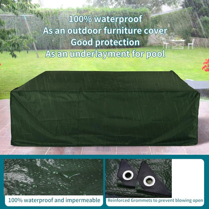 PE Tarp Waterproof Large Sheet Rain Cover Tarpaulin Canopy Awning Camping Car Truck Garden Furniture Pergola Patio Sunshade Net