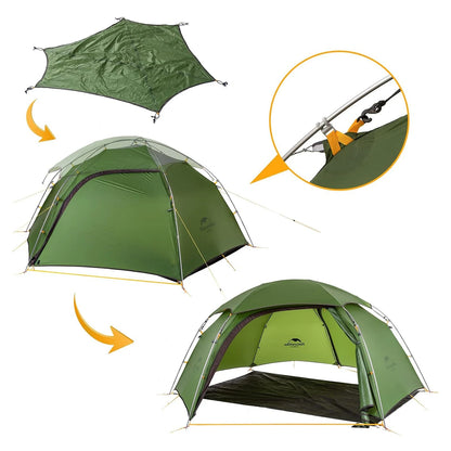 Naturehike Cloud Peak Camping Tent – Ultralight 2 Person 4-Season Tent - Bearkit