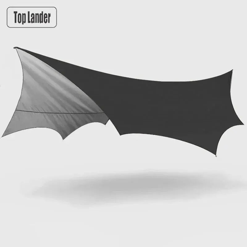5.1m × 5.1m Large Camping Tarp – Waterproof Butterfly Sun Shelter - Bearkit